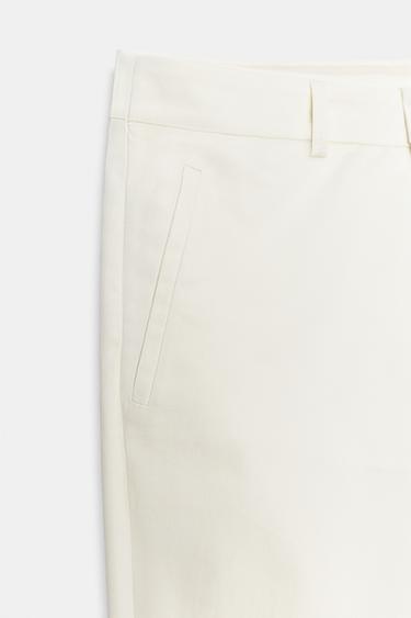 PANTALON À PLIS SUR LE DEVANT ZW COLLECTION - Écru de Zara - Image 7