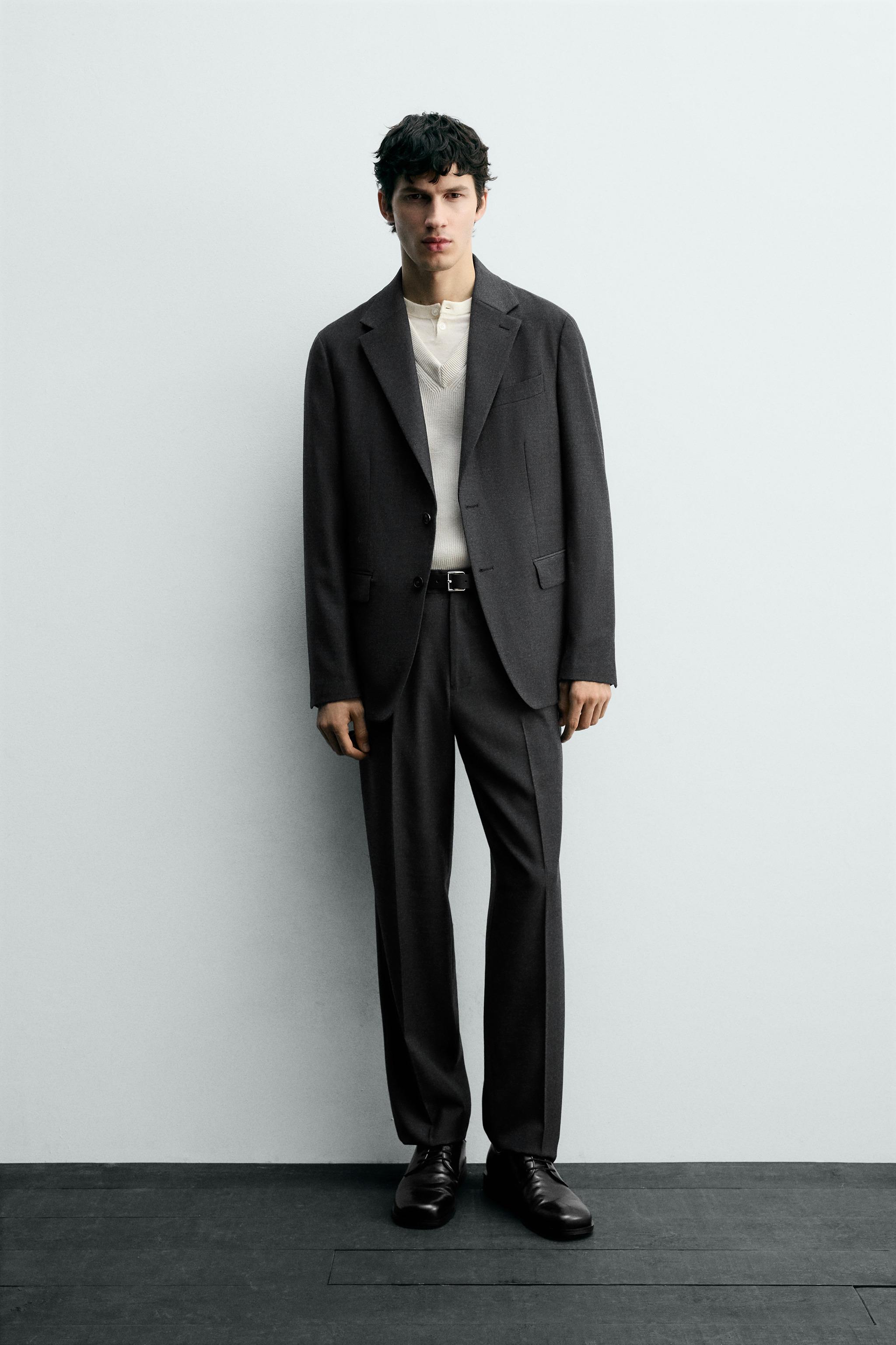 100% WOOL SUIT PANTS