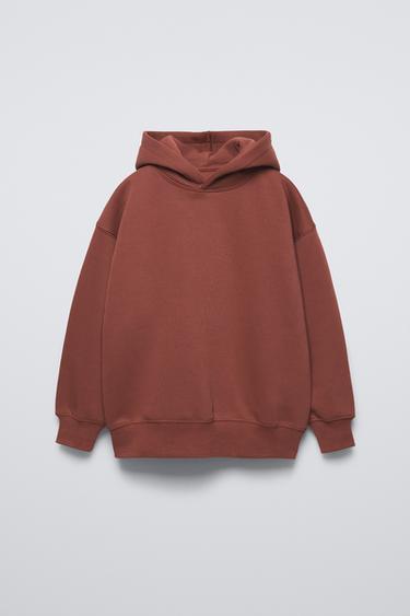 Zara PLAIN SWEATSHIRT - Dark burgundy
