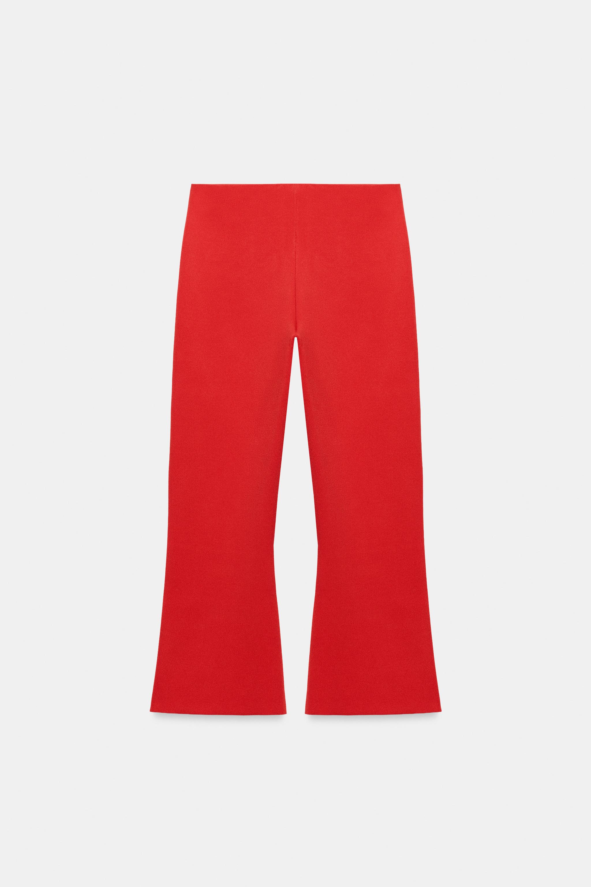 KNIT FLARE TROUSERS