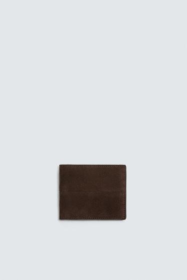 LEATHER WALLET - Brown by Zara - Image 0
