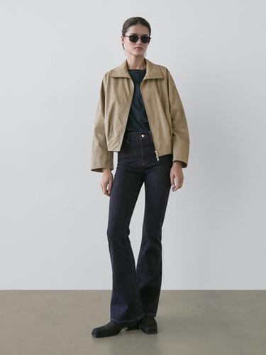 Jeans skinny flare fit tiro alto - Azul de Zara - Imagen 0