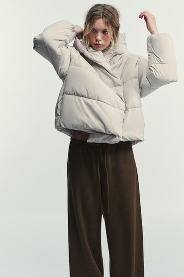 СТЬОБАНА КУРТКА WATER REPELLENT З КАПЮШОНОМ - Беж Zara