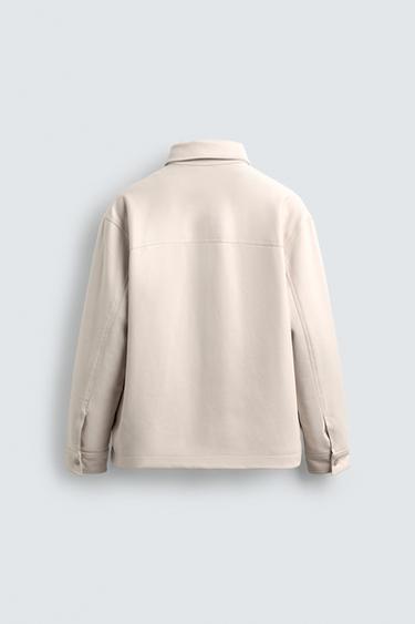 SOFT POCKET OVERSHIRT - Beige by Zara - Image 7