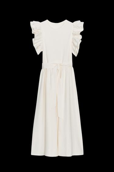 KLEID MIT VOLANTS - Cremefarben von Zara - Bild 0