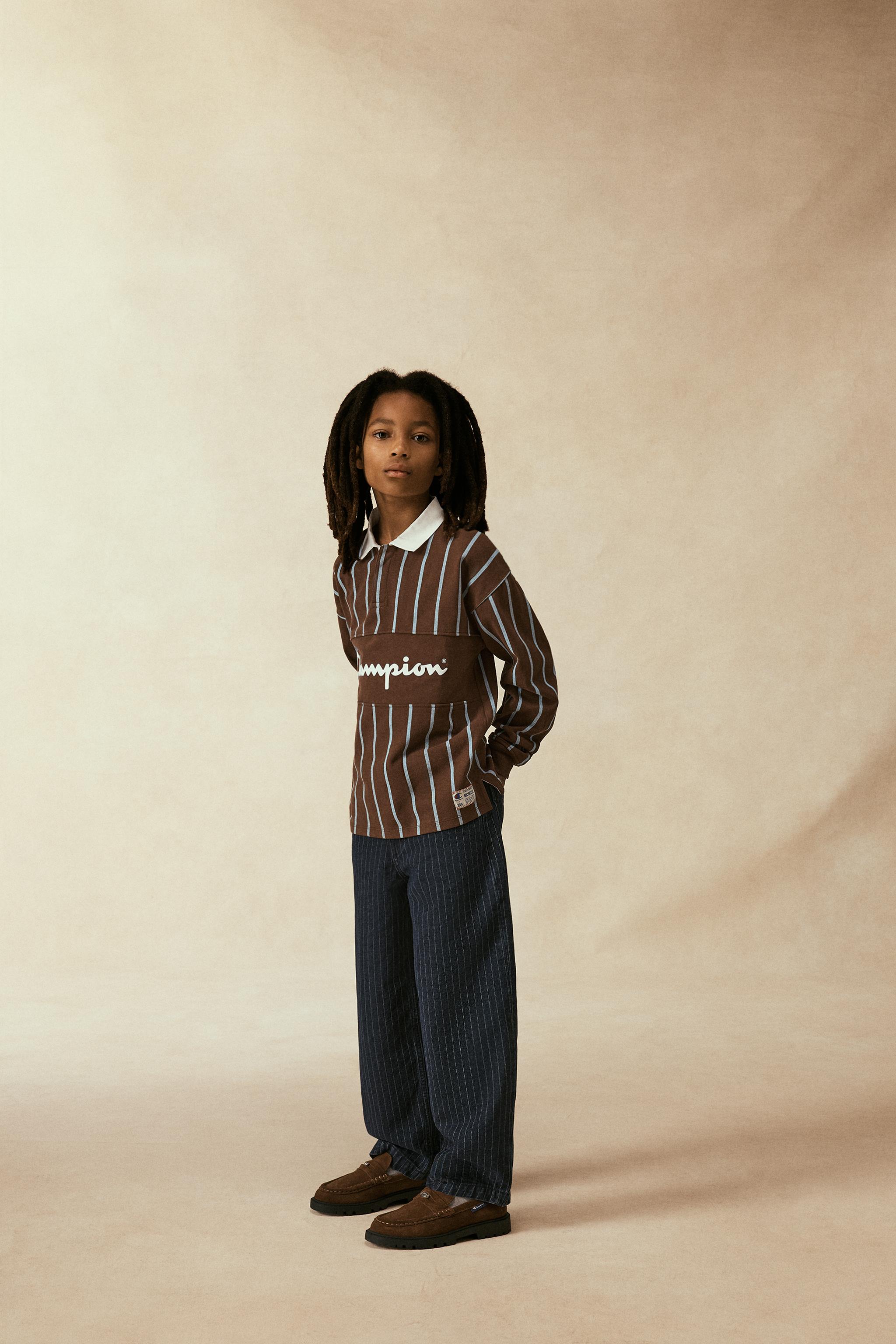 CHAMPION ® X ZARA ストライプ スケーター ジーンズ - ブルー | ZARA