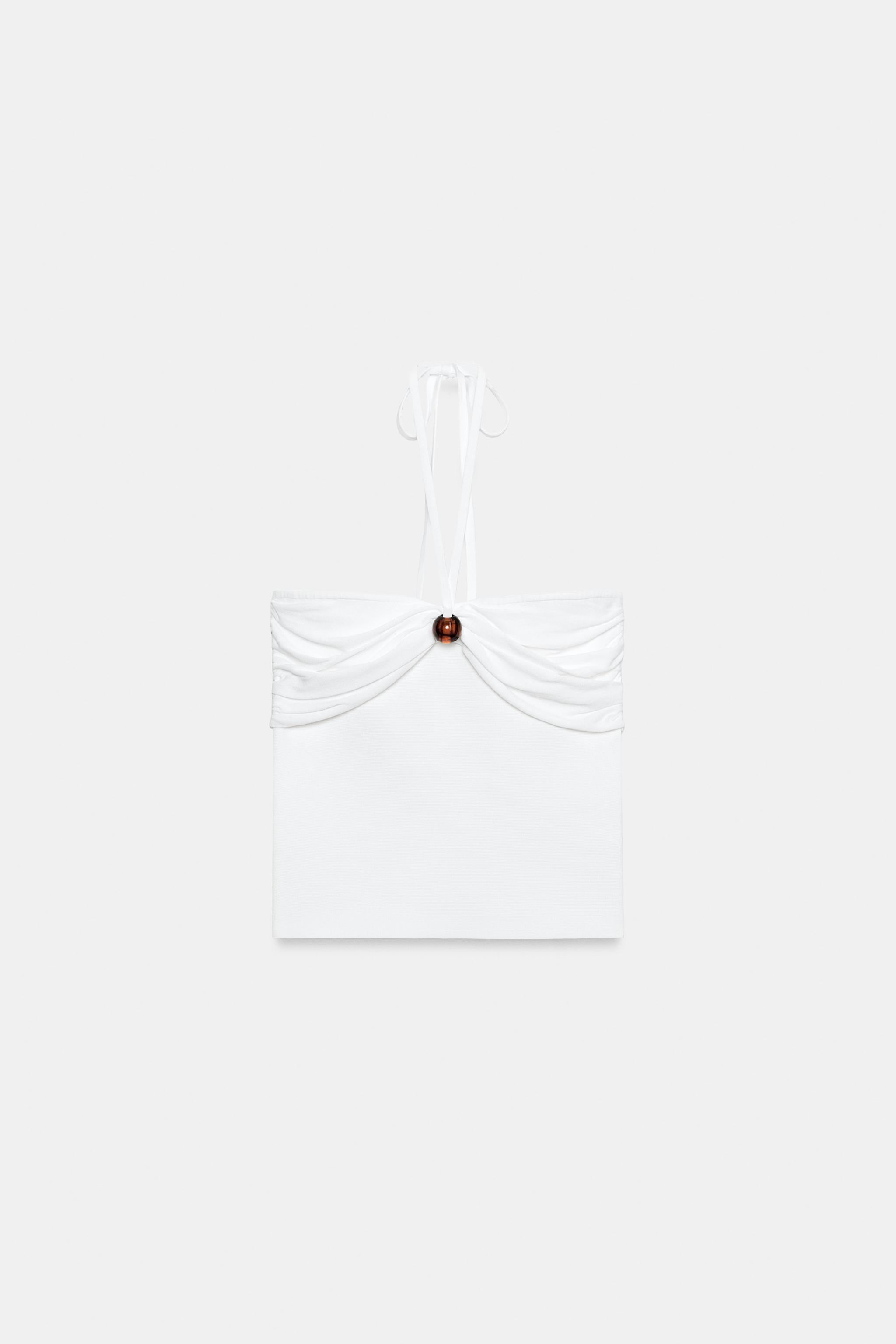 HAUT BANDEAU EN MAILLE AVEC FANTAISIE