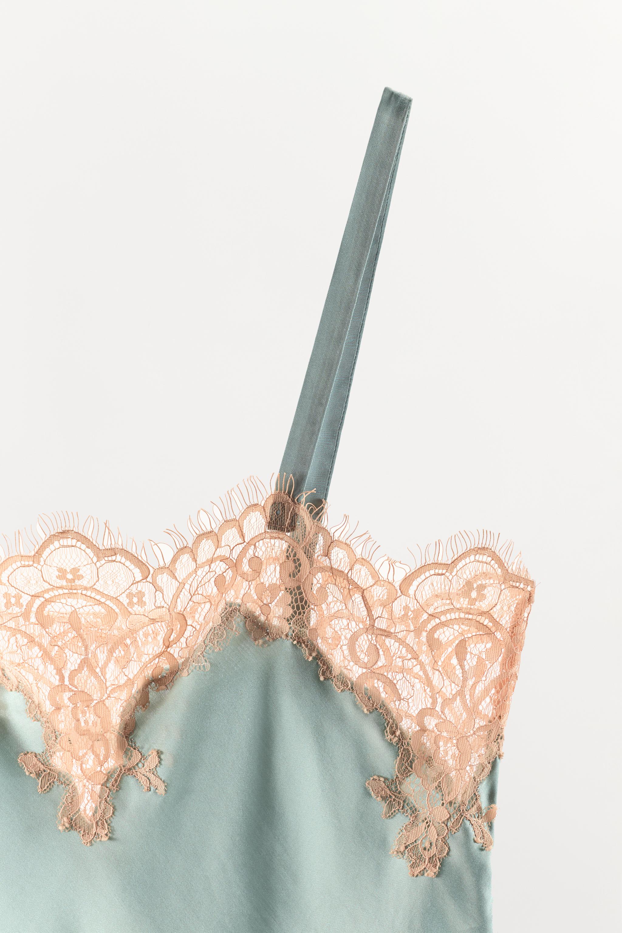 SATIN EFFECT LACE CAMISOLE