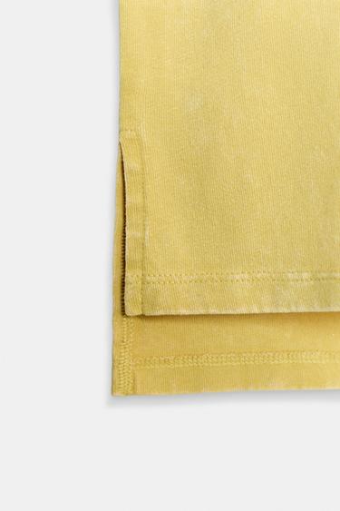 RUSTIC SHORT SLEEVE T-SHIRT - Yellow by Zara - Image 6