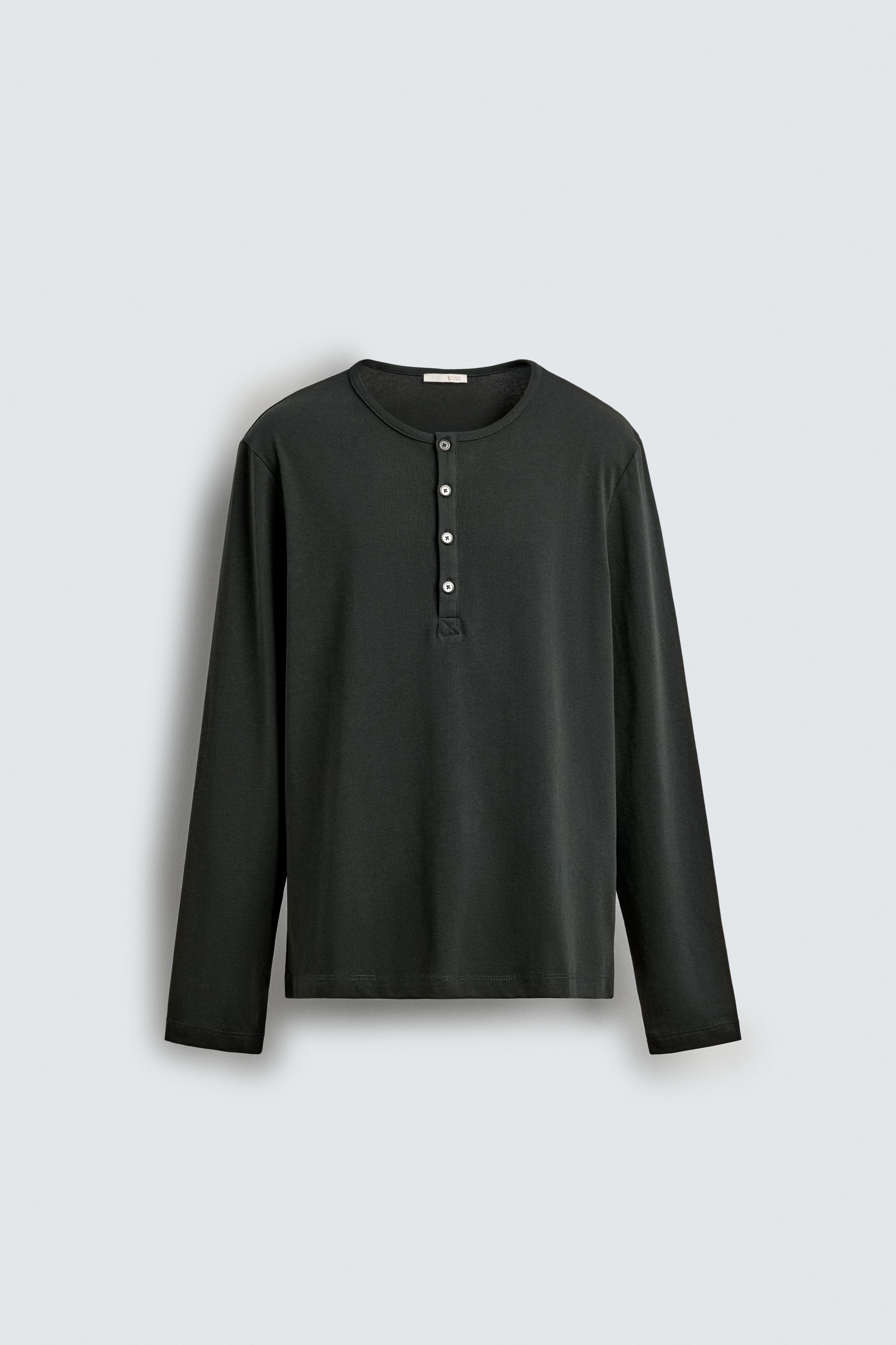 T-SHIRT RELAXED FIT À COL TUNISIEN