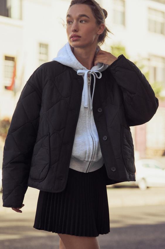 Chaquetas Acolchadas Rebecas Largas Mujer Zara Zara Chaqueta Larga