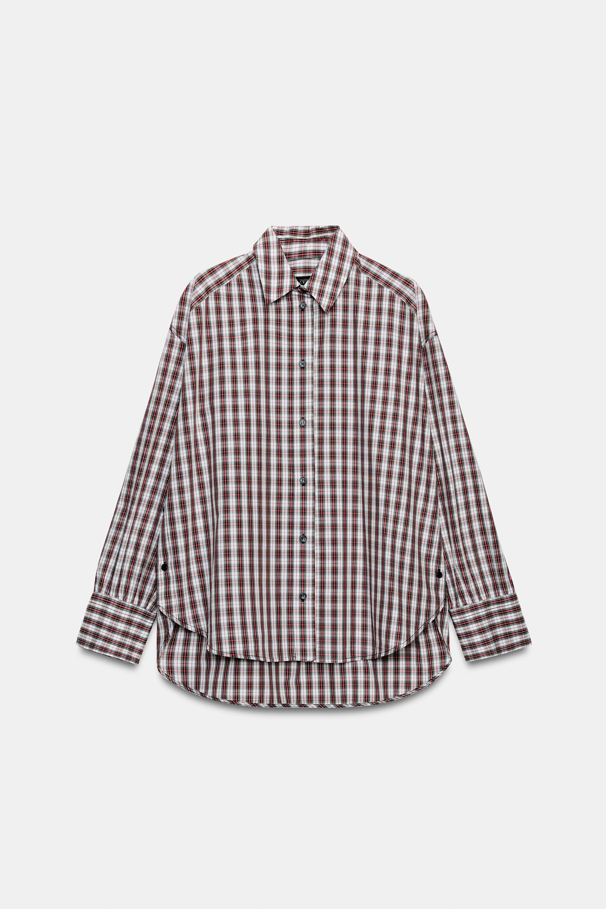 ZW COLLECTION OVERSIZED PLAID SHIRT
