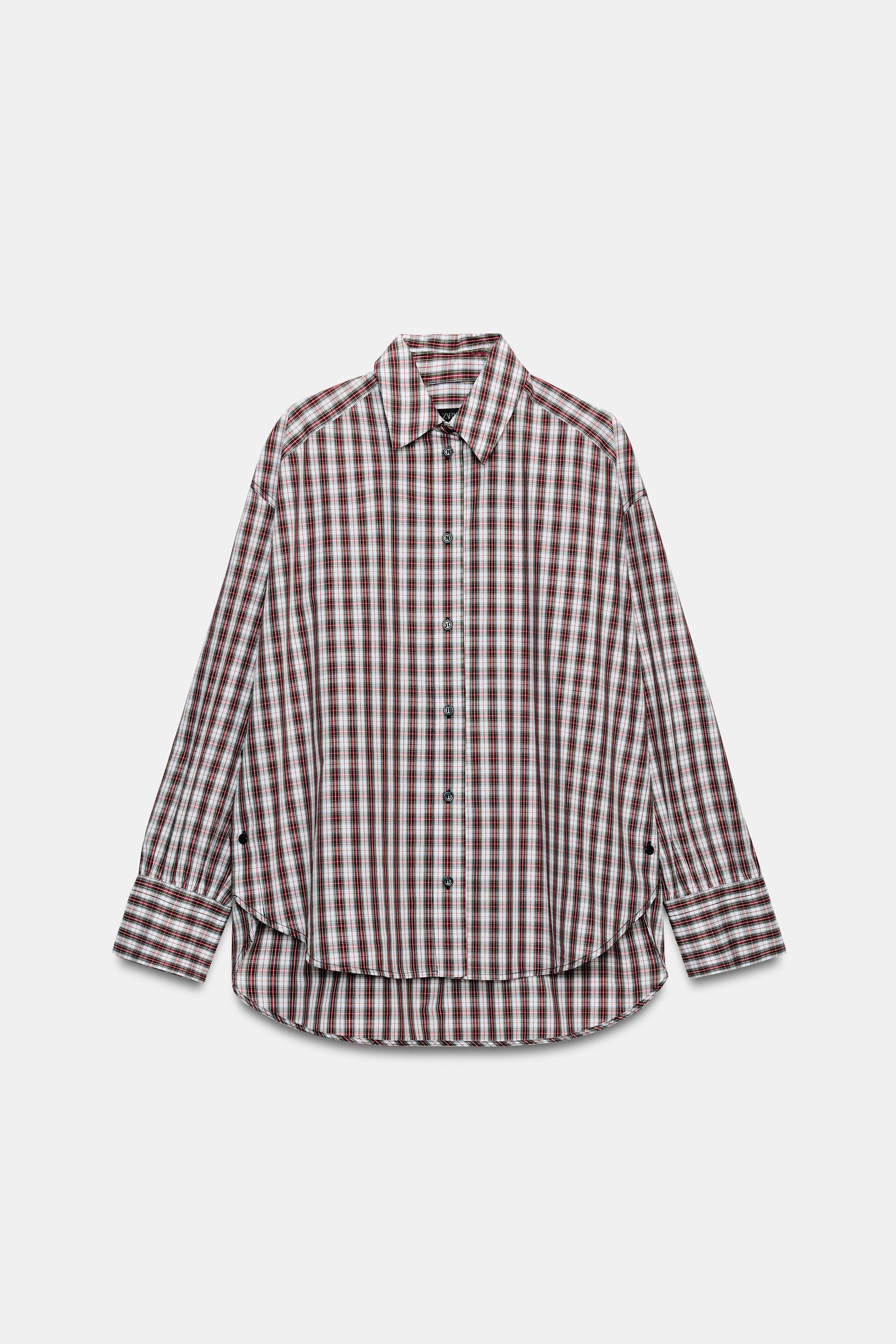 ZW COLLECTION OVERSIZED PLAID SHIRT thumbnail 6