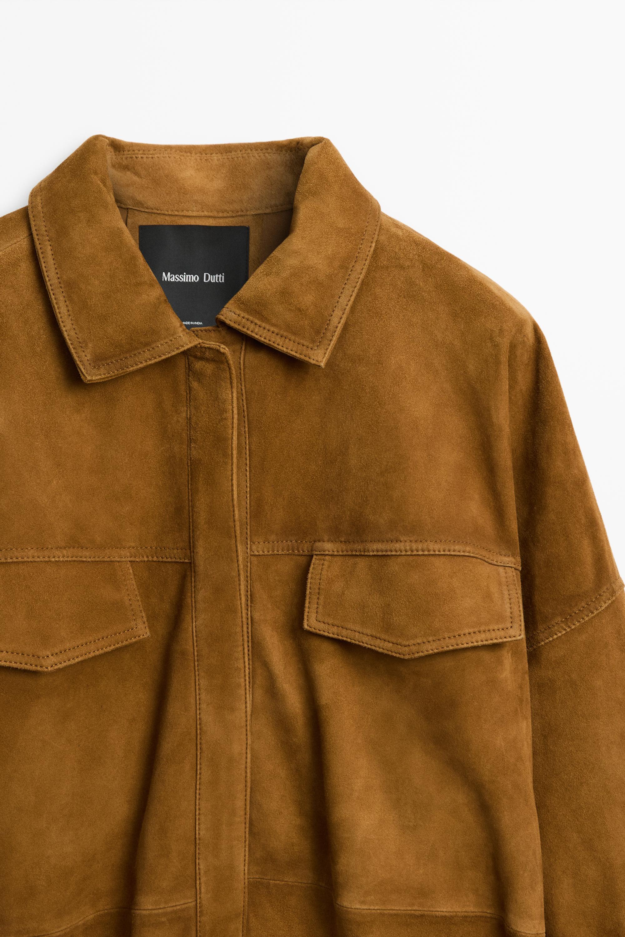 Suede leather jacket