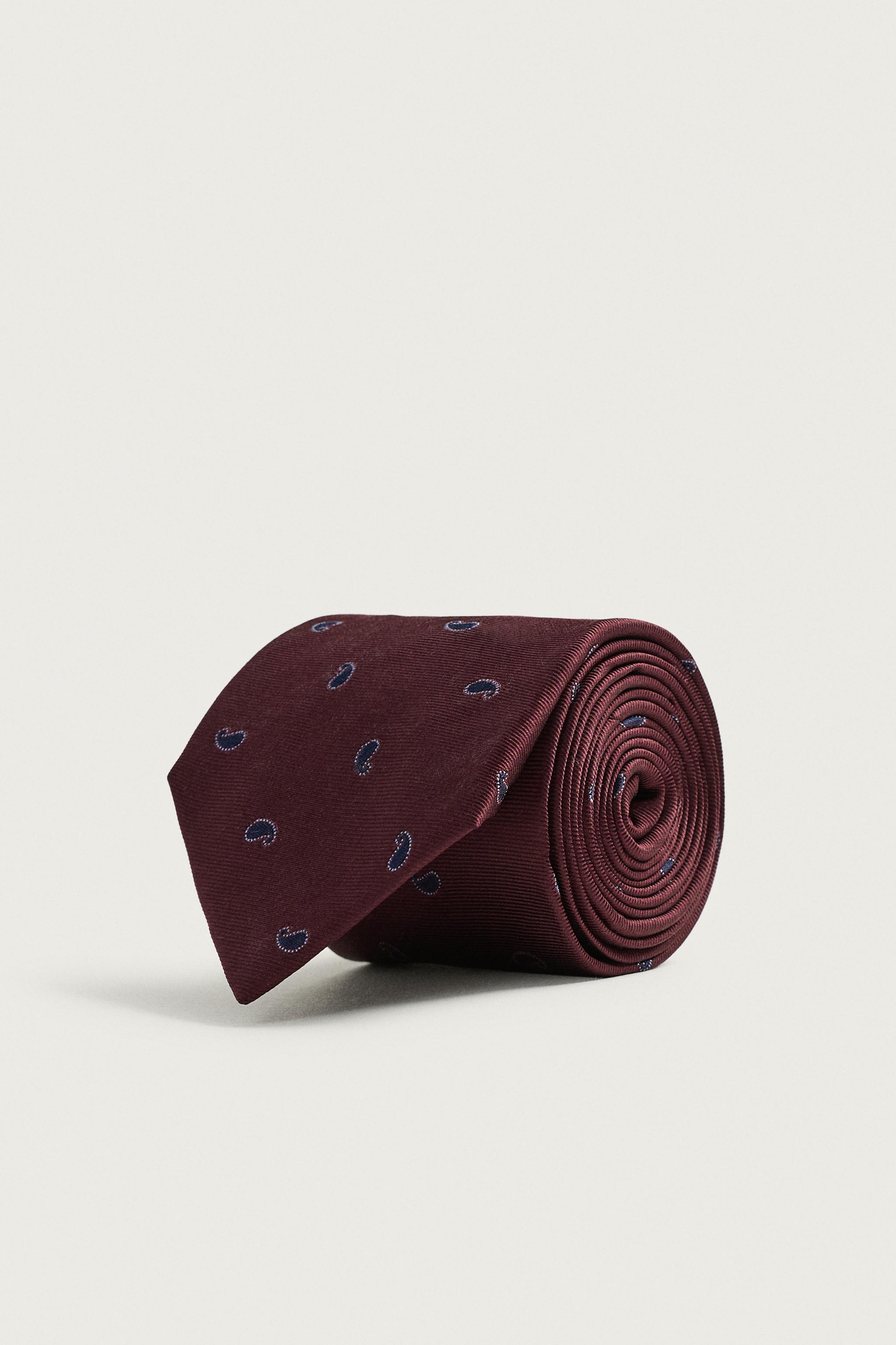 Zara %100 İpek Şal Desenli Kravat