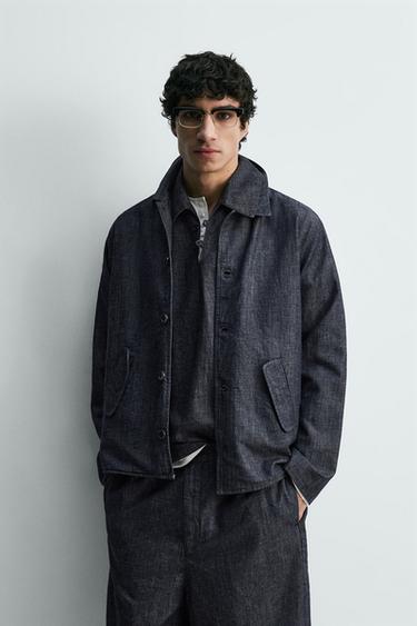 RELAXED FIT DENIM OVERSHIRT - Blue / Indigo by Zara