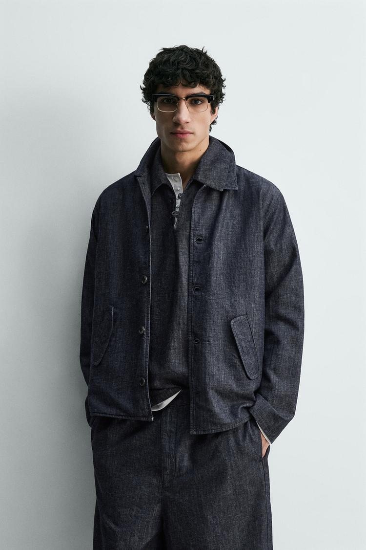 ZARA RELAXED FIT DENIM OVERSHIRT
