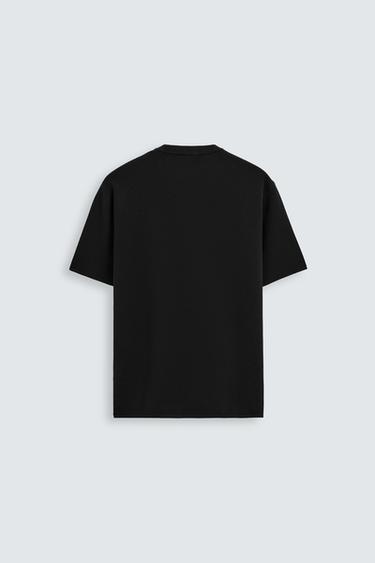 CAMISETA PUNTO RELAXED FIT - Negro de Zara