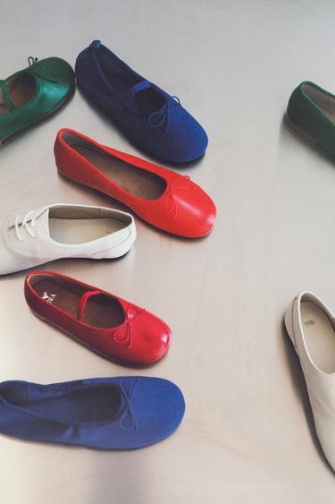 BOW BALLET FLATS — Blue 2