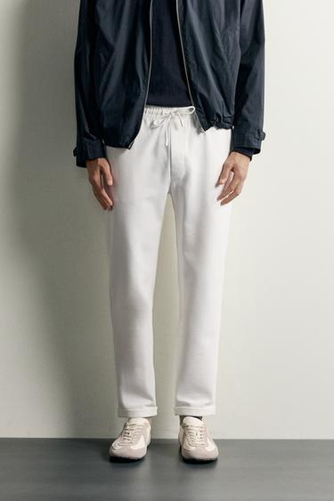 EASY CARE JOGGER-WAIST PANTS — Oyster-white 2