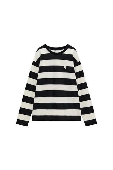 EMBROIDERED STRIPED T-SHIRT