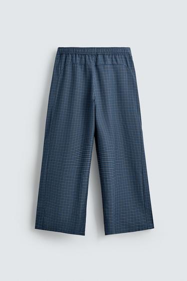 CHECK BAGGY FIT TROUSERS - Light blue by Zara - Image 6