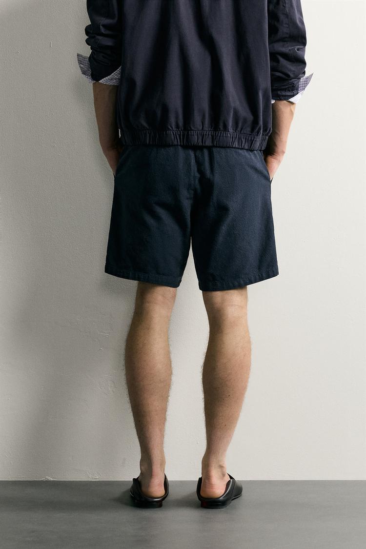 Pantalones cortos Bermuda de corte regular texturizados 3