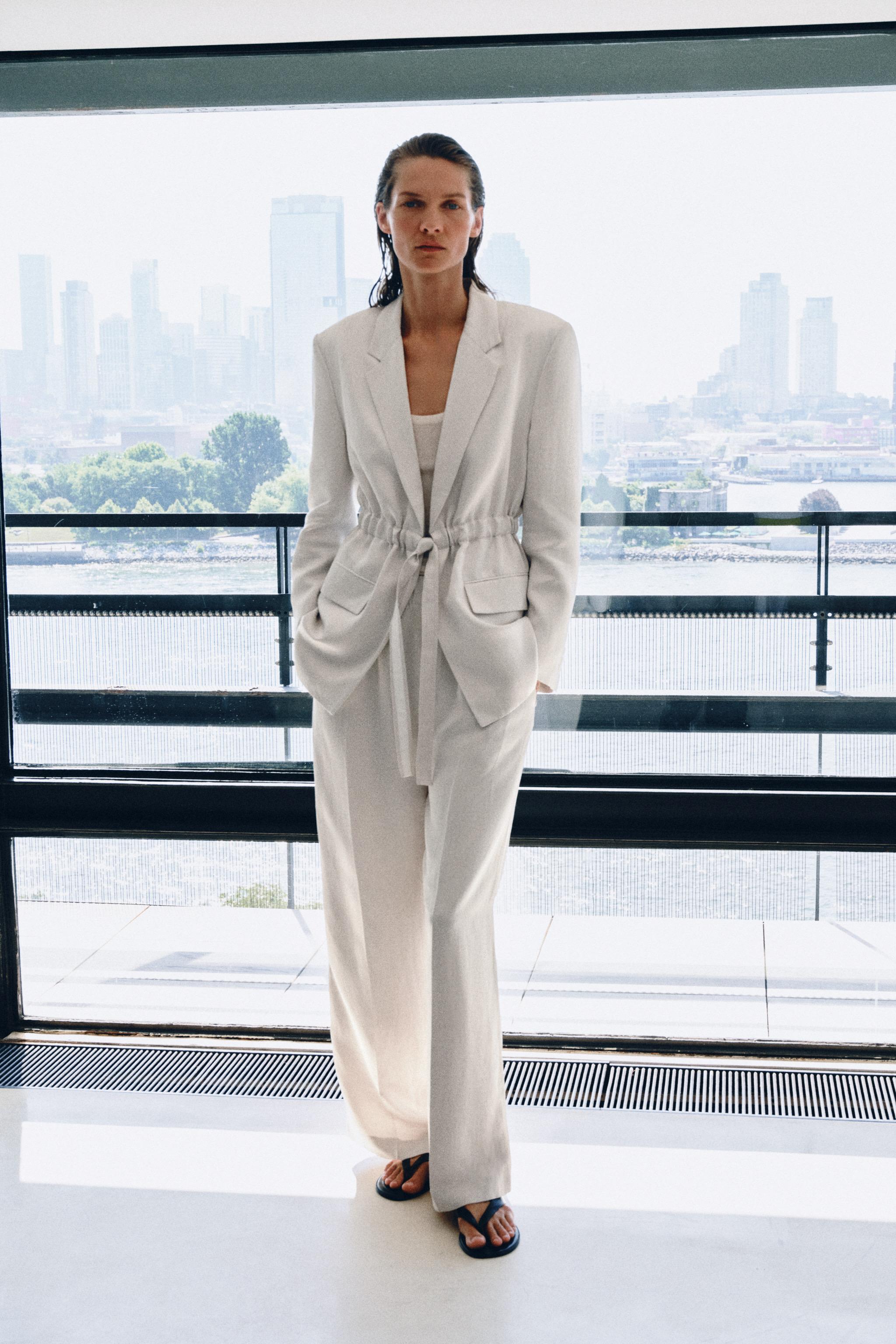 ZW COLLECTION FLOWY PANTS — Ice
