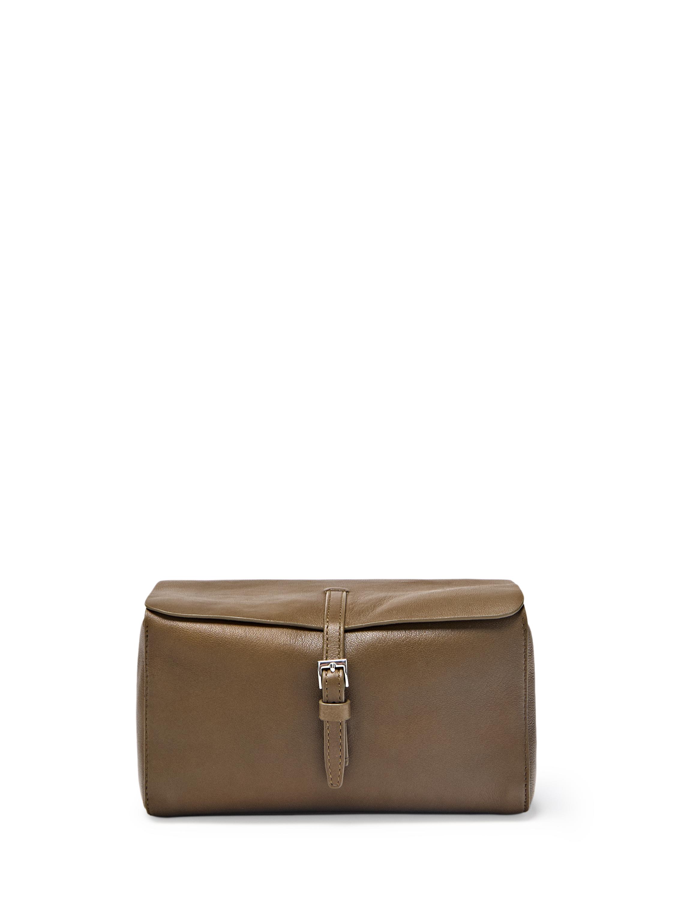 Nappa leather travel toiletry bag