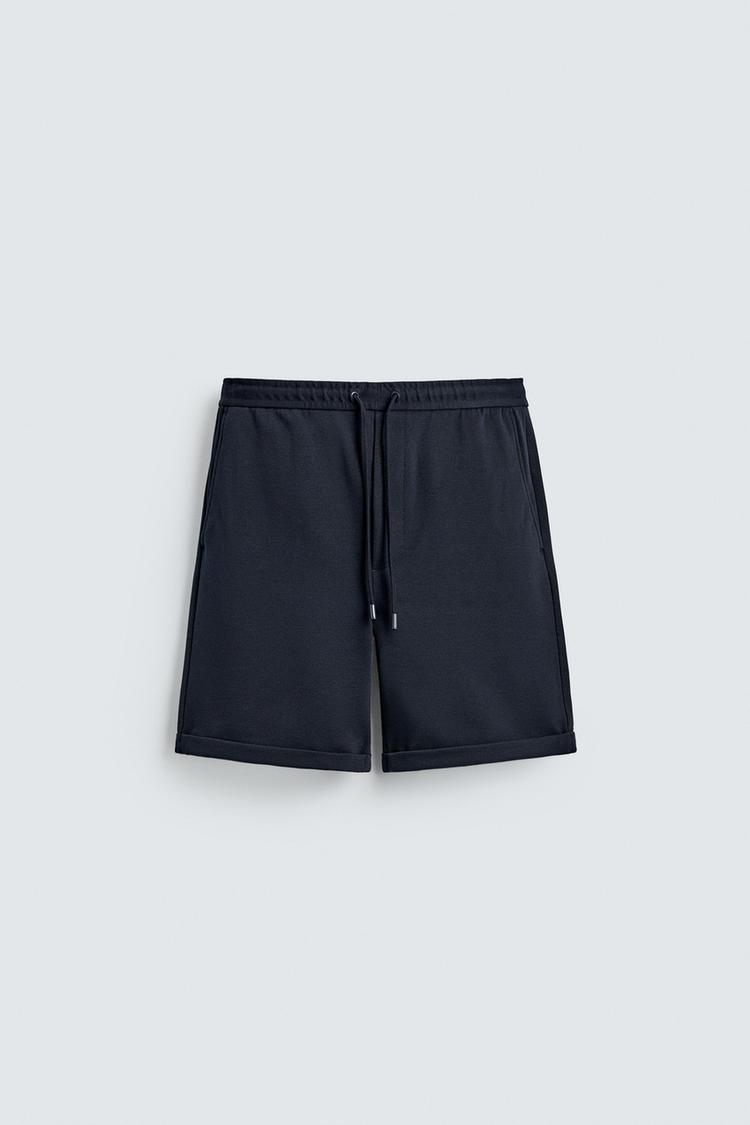 ZARA REGULAR FIT COMFORT BERMUDA SHORTS