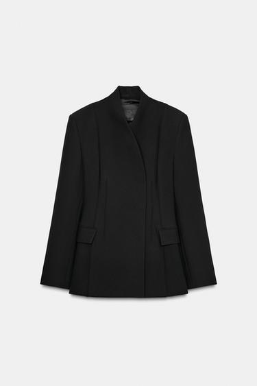 Zara FITTED BLAZER ZW COLLECTION - Black - Image 0