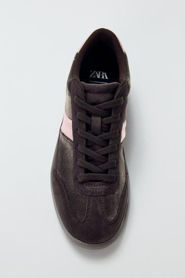 CONTRAST TRAINERS - Brown by Zara