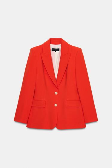BLAZER ENTALLADA HOMBRERAS - Naranja oscuro de Zara