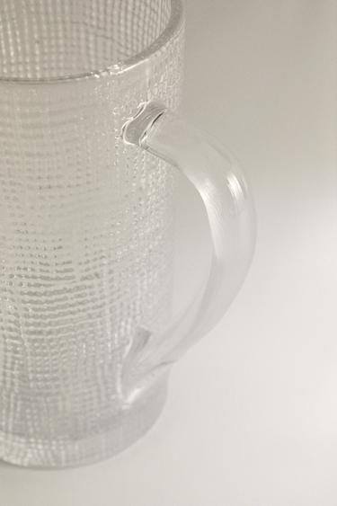 RAISED DESIGN GLASS JUG -  by Zara - Image 2