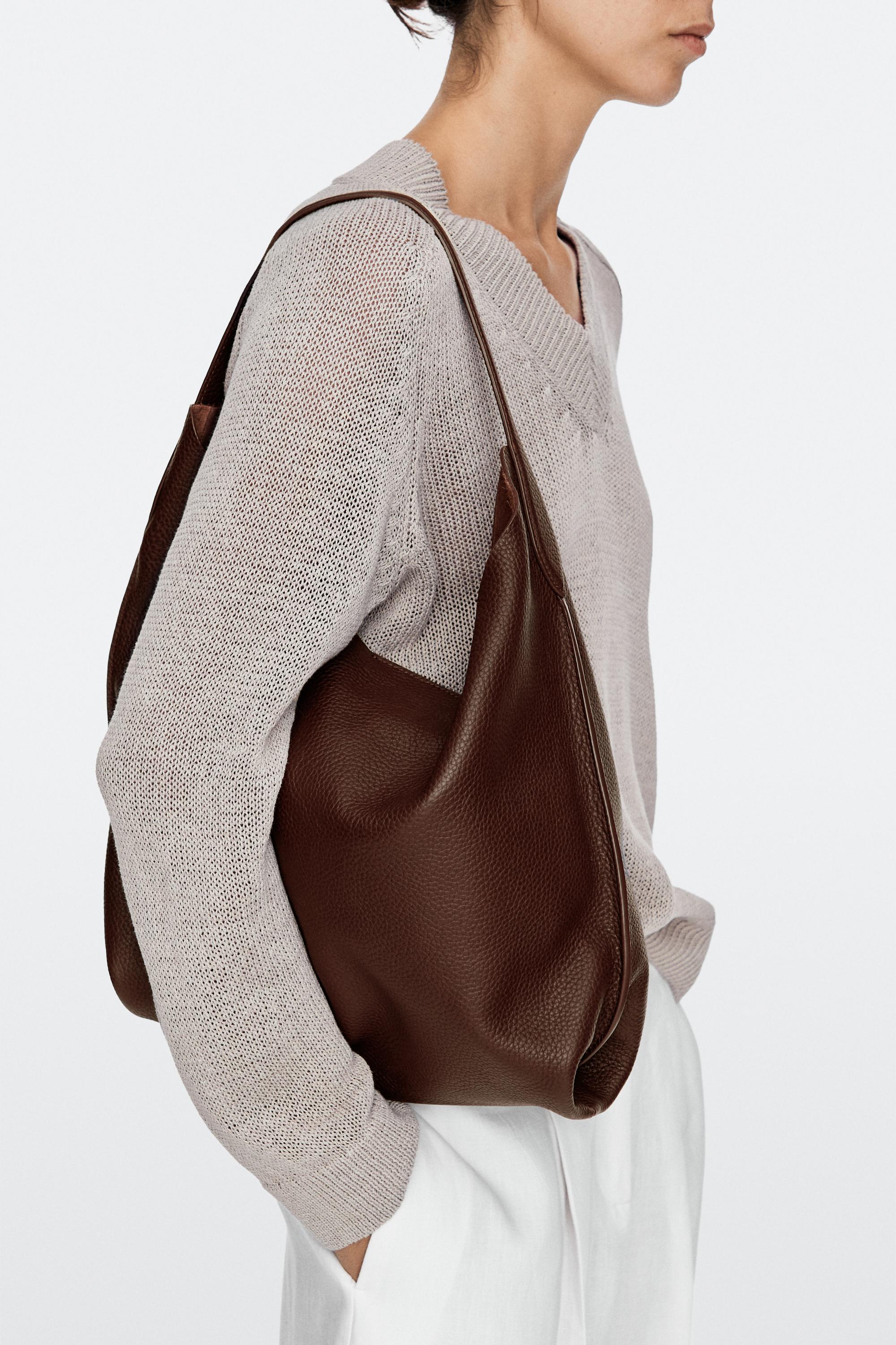 Sac épaule medium en cuir nappa