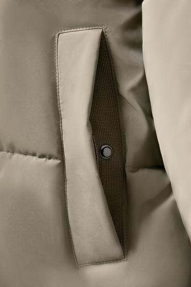 ANORAK COURT À CAPUCHE DÉPERLANT COUPE-VENT - Marron clair de Zara - Image 8