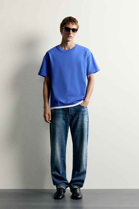 CONTRAST RELAXED FIT T-SHIRT - Bluish de Zara - Imagen 0
