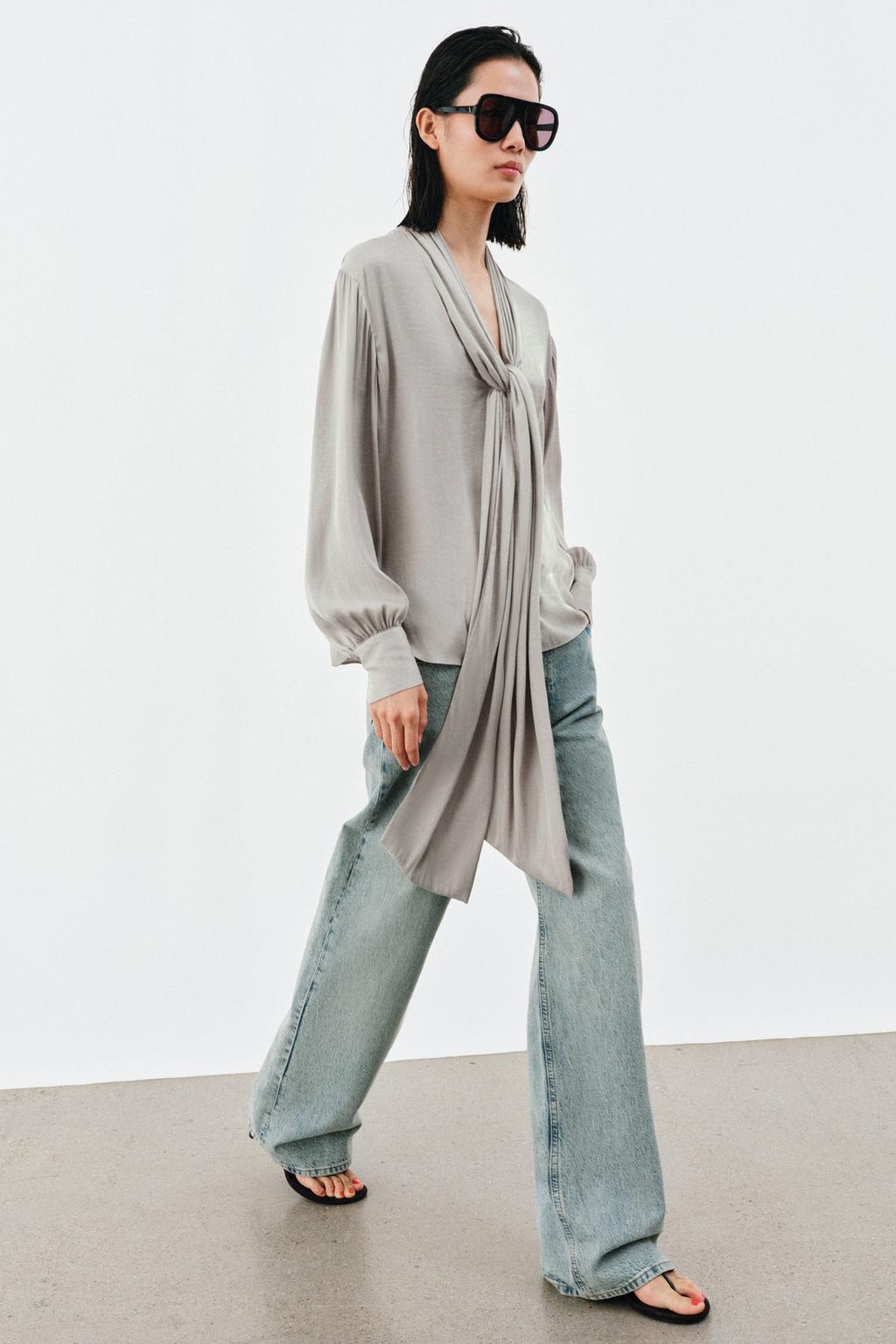 ZW COLLECTION TIED NECKLINE BLOUSE - image 2