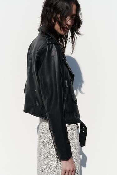 BLOUSON DE MOTARD EN CUIR SYNTHÉTIQUE - Noir de Zara - Image 3