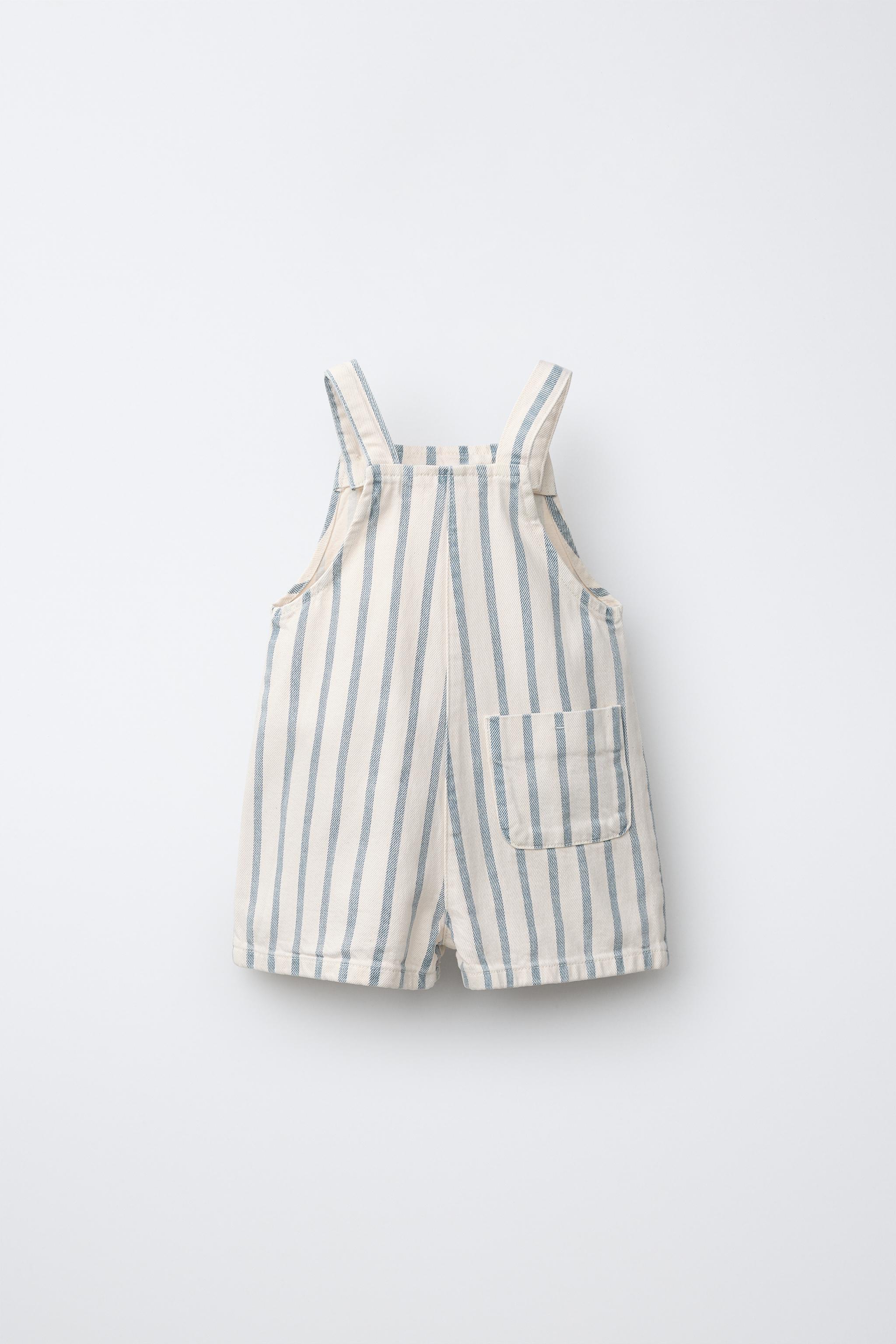 Детские шорты Zara STRIPED OVERALL SHORTS — фото 3