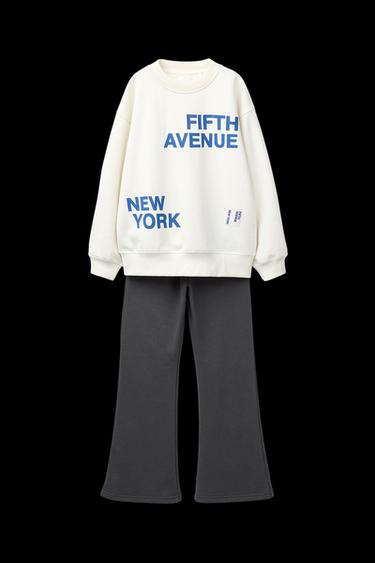 SWEATSHIRT- UND FLARE-LEGGINGS-SET - Cremefarben von Zara - Bild 0