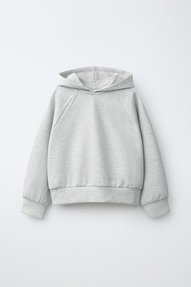 PLAIN INTERLOCK HOODIE - Grey marl by Zara