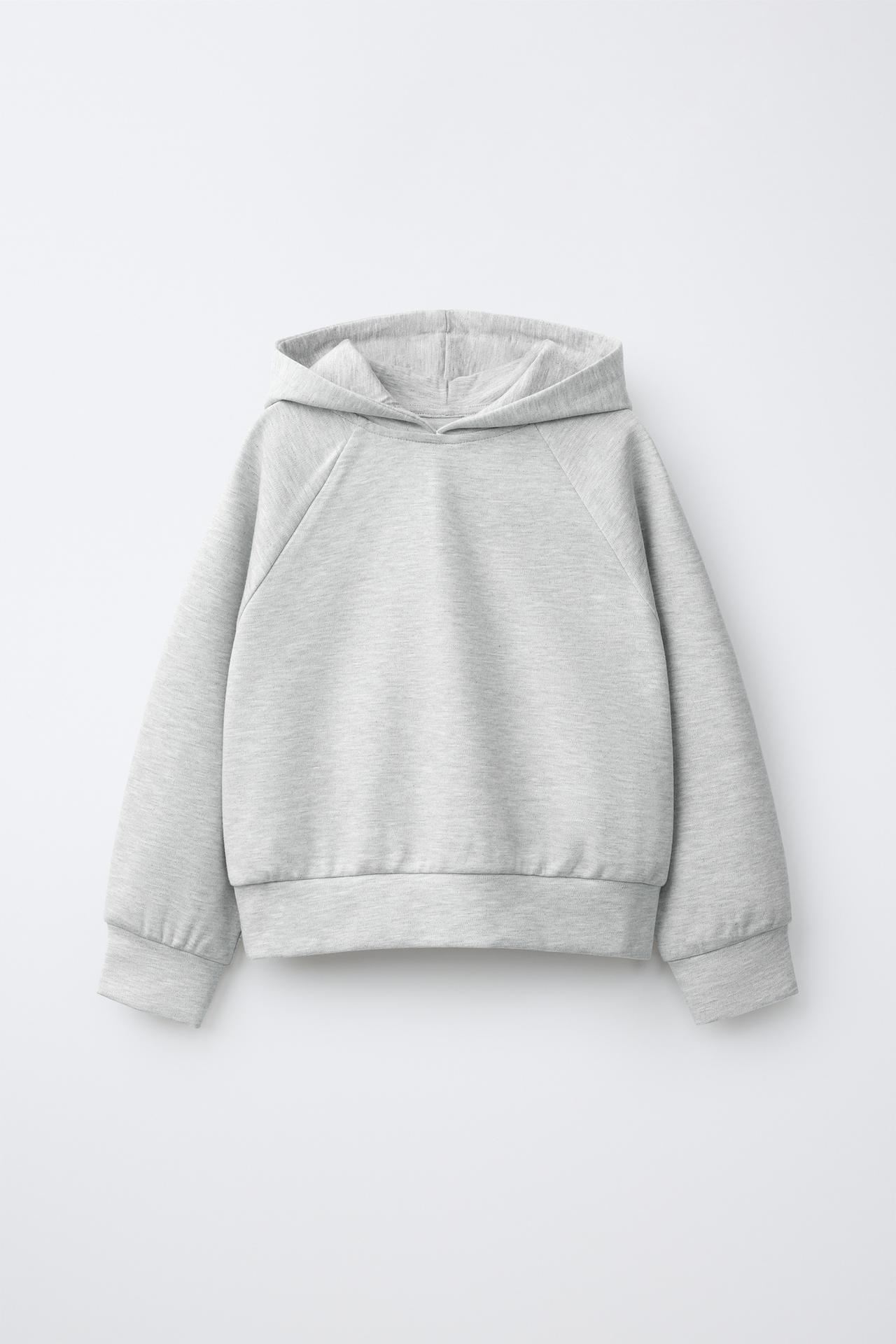 SOLID INTERLOCK HOODIE — Gray marl
