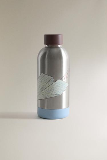CHILDREN'S STAINLESS STEEL PAPER PLANE BOTTLE - Multicoloured by Zara - Image 0