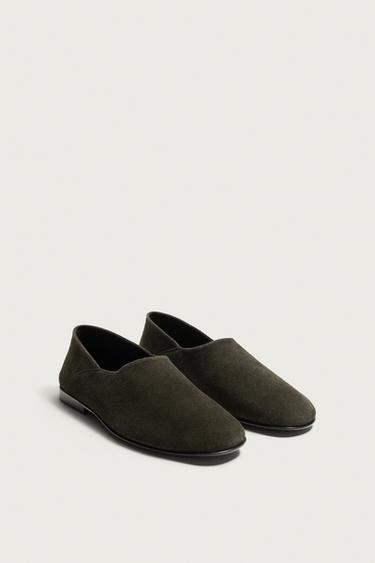 MOCASIN PIEL - Gris Asfalto de Zara