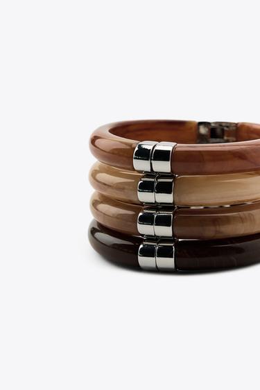 LOT DE 4 BRACELETS ARTICULÉS - brun de Zara - Image 1