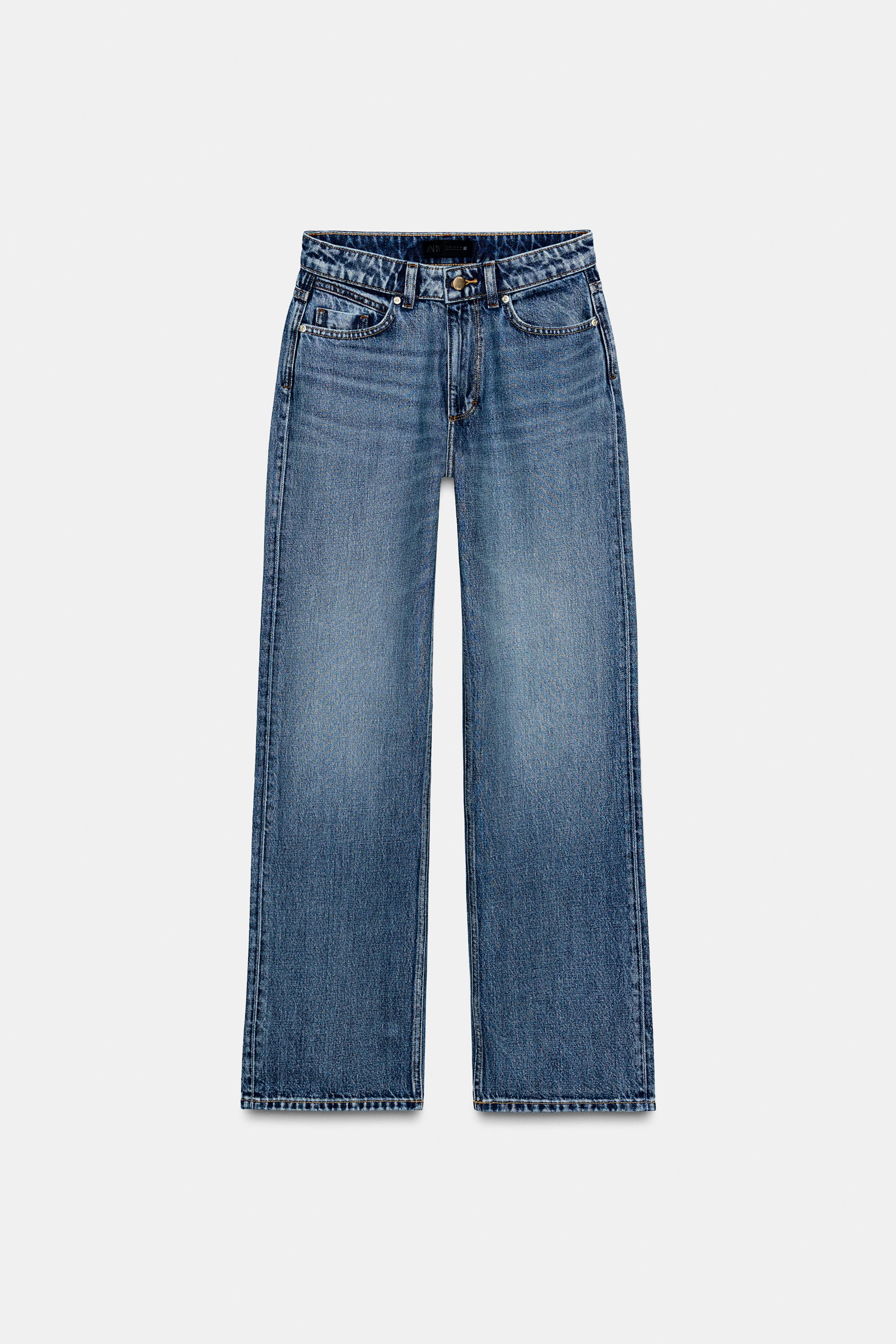 Z1975 HIGH RISE REGULAR LONG LENGTH JEANS - Mid-blue | ZARA United