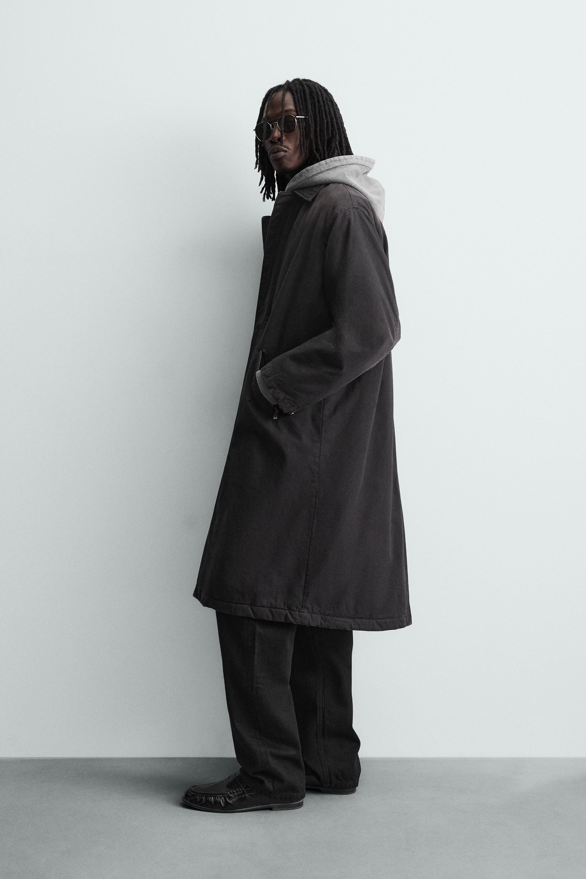ウォッシュドデニムコート - ブラック | ZARA Japan / 日本