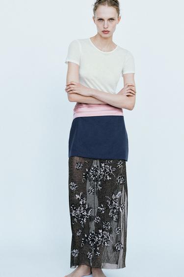T-SHIRT LISA EM MISTURA DE LÃ - Branco da Zara
