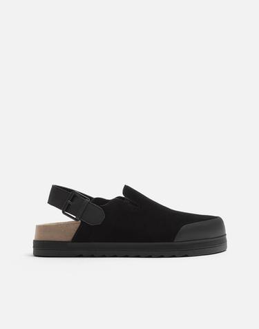 CHINELO DE COURO - Preto da Zara
